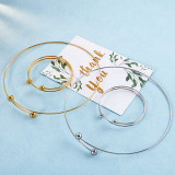 Stainless steel jewelry ball steel bracelet collar set