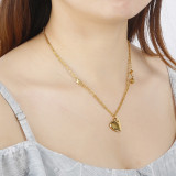Stainless steel love necklace bracelet set