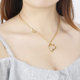 Stainless steel love bracelet necklace set