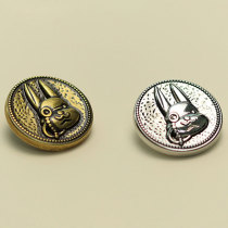23MM Metal Vintage Rabbit Round snap button charms