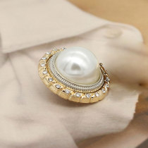 23MM Bi-color metal pearl snap button charms