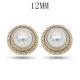 12MM Bi-color metal pearl snap button charms