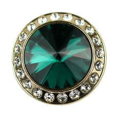 23MM Metal inlay drill snap button charms