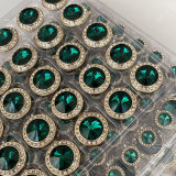 23MM Metal inlay drill snap button charms