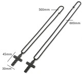American flag necklace cross hip hop stainless steel necklace