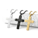 American flag necklace cross hip hop stainless steel necklace