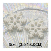 30MM Christmas simulation resin flash powder snowflake flakes diy snap button charms