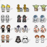 Lovely Star Wars robot resin print earrings
