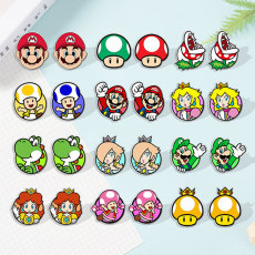Acrylic Mario small mushroom series creative earrings wholesale