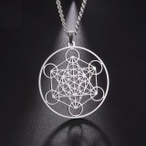 Stainless steel hollow pendant supernatural moon goddess necklace