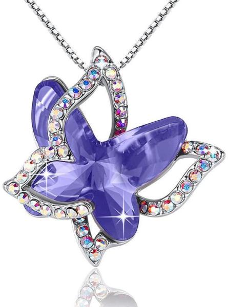 Crystal butterfly necklace