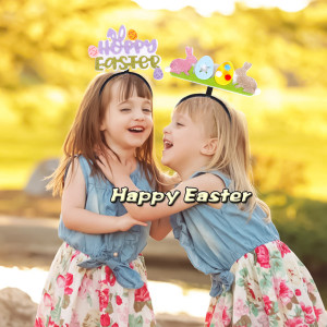 15 styles Easter hair band cartoon rabbit chicken eggshell hair band holiday party decoration