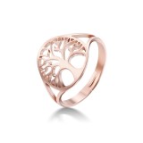 Stainless steel hollow life tree opening adjustable ring