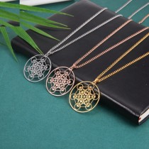 Stainless steel hollow pendant supernatural moon goddess necklace