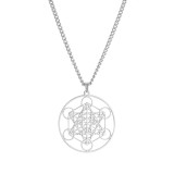 Stainless steel hollow pendant supernatural moon goddess necklace