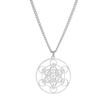 Stainless steel hollow pendant supernatural moon goddess necklace