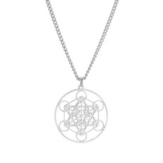 Stainless steel hollow pendant supernatural moon goddess necklace