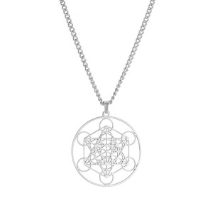 Stainless steel hollow pendant supernatural moon goddess necklace