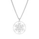 Stainless steel hollow pendant supernatural moon goddess necklace