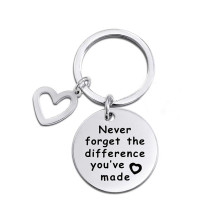 Stainless steel key chain love teacher's day gift