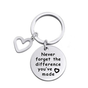 Stainless steel key chain love teacher's day gift