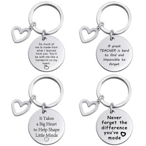 Stainless steel key chain love teacher's day gift