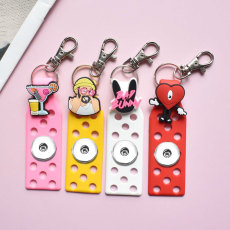 20MM Snaps button jewelry wholesale PVC PVC soft plastic DIY love rabbit doll key chain