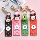 20MM Snaps button jewelry wholesale PVC soft plastic DIY cartoon animal key chain