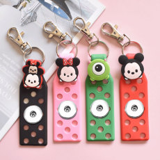 20MM Snaps button jewelry wholesale PVC soft plastic DIY cartoon animal key chain