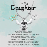 Stainless steel stick necklace love tag necklace my sunshine necklace