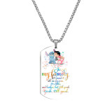 Stainless steel Star Baby Stitch color printing necklace