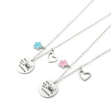 Stainless steel Stitch couple necklace love pendant