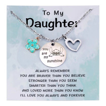 Stainless steel stick necklace  tag necklace my sunshine necklace