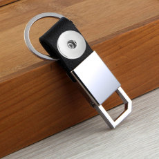 18MM Snaps button jewelry wholesale genuine leather Metal creative gift key chain