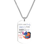 Stainless steel Star Baby Stitch color printing necklace