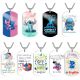 Stainless steel Star Baby Stitch color printing necklace