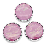 20MM  Colorful shell  Dazzle Resin Cabochon snap button charms