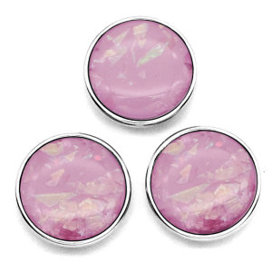 20MM  Colorful shell  Dazzle Resin Cabochon snap button charms