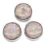 20MM  Colorful shell  Dazzle Resin Cabochon snap button charms