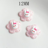 12MM Cartoon resin dog flower diy snap button charms