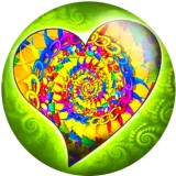 20MM love Print glass snaps buttons  DIY jewelry