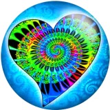 20MM love Print glass snaps buttons  DIY jewelry