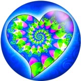 20MM love Print glass snaps buttons  DIY jewelry