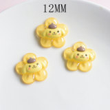 12MM Cartoon resin dog flower diy snap button charms