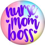 20MM Nurse Print glass snaps buttons  DIY jewelry