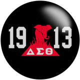 20MM DELTA SIGMA THETA  Print glass snaps buttons DIY jewelry