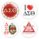 20MM DELTA SIGMA THETA  Print glass snaps buttons DIY jewelry