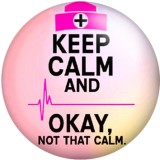 20MM Nurse Print glass snaps buttons  DIY jewelry
