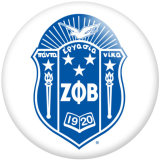 20MM zeta phi beta Print glass snaps buttons DIY jewelry