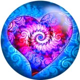 20MM love Print glass snaps buttons  DIY jewelry